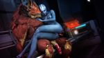  3d_(artwork) after_sex alien asari asarimaniac balls breasts butt butt_grab cum cum_drip cum_in_pussy cum_inside cum_on_penis digital_media_(artwork) dripping duo female flaccid hand_on_butt humanoid interspecies krogan liara_t&#039;soni male male/female mass_effect multi_balls muscular muscular_male nipples nude penis pussy source_filmmaker urdnot_wrex video_games 