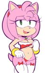  alpha_channel amy_rose anthro big_breasts bikini breasts cleavage clothed clothing female hearlesssoul hedgehog mammal mas solo sonic_(series) swimsuit under_boob undressing 