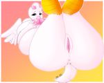  anthro anus areola avian big_breasts big_butt bird breast_grab breast_suck breasts butt female gradient_background hair hand_on_breast huge_breasts nipples obese overweight pussy raised_leg self_sucking simple_background solo sucking tehbuttercookie wide_hips wings 
