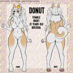  anthro breasts canine featureless_breasts featureless_crotch female fur hair long_hair mammal model_sheet nasusbot nude smile solo standing waitress_(artist) 