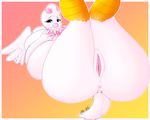  anthro anus areola avian big_breasts big_butt bird breast_grab breast_suck breasts butt female gradient_background hair hand_on_breast huge_breasts lactating milk nipples obese overweight pussy raised_leg self_sucking simple_background solo sucking tehbuttercookie wide_hips wings 