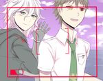  2boys danganronpa danganronpa_2 male multiple_boys white_hair 