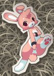  ambiguous_gender anus_only blush covering covering_crotch cute kemono konzaburou lagomorph mammal rabbit x_butt 