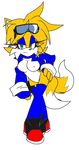  akatsukishiranui-fox breasts canine cleavage clothed clothing crossgender cum female flight_attendant fox mammal melissa_&quot;tailsko&quot;_prower miles_prower recolor solo sonic_(series) 