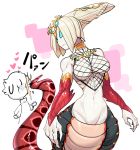  animal_humanoid big_breasts blonde_hair blue_eyes breasts claws clothed clothing crown duo empty_eyes fate/grand_order fate_(series) female fishnet hair human humanoid jewelry lamia lamia_queen_(fate/grand_order) male mammal navel non-mammal_breasts reptile reptile_humanoid scales scalie scalie_humanoid sidotama snake snake_humanoid tiara 