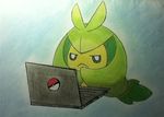  ambiguous_gender computer laptop looking_at_viewer nintendo pok&eacute;mon solo swadloon unknown_artist video_games 