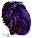  ambiguous_gender dinosaur dokiestudioz dragon fangs feral horn hybrid open_mouth scales solo teeth theropod tyrannosaurus_rex 