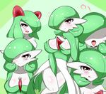  &lt;3 big_breasts blush breasts clothing dress gardevoir green_hair green_skin hair hair_over_eye hand_on_pussy horn kirlia looking_at_viewer multicolored_skin nintendo not_furry open_mouth pok&eacute;mon red_eyes saliva sana!rpg smile suggestive tongue two_tone_skin video_games white_skin yes!rpg 
