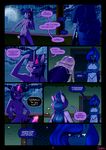 2016 anthro anthrofied blue_hair breasts clothed clothing comic crossed_arms crossgender cutie_mark dialogue dickgirl duo english_text equine female friendship_is_magic full_moon glowing hair hi_res horn humanoid_penis intersex long_hair magic mammal moon my_little_pony penis princess_luna_(mlp) slypon text twilight_sparkle_(mlp) winged_unicorn wings 