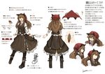  animal_ears black_legwear boots brown_hair cat_ears character_sheet clenched_hands commentary_request grin hairband kerchief lansane long_hair long_sleeves looking_at_viewer multiple_views open_mouth original panties pantyhose pantyshot pantyshot_(standing) sharp_teeth shirt skirt smile standing tachi-e tail teeth translation_request tsana_(lansane) underwear vest white_background white_panties wristband yellow_eyes 