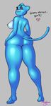  &lt;3 anthro blue_fur breasts butt cartoon_network cat feline female from_the_back fur holidays juicydemon looking_at_viewer looking_back mammal mature_female mother mother&#039;s_day nicole_watterson nipples parent pink_nipples red_nose side_boob solo the_amazing_world_of_gumball tiptoes whiskers 