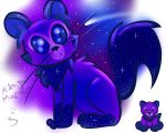  :&lt; blue_eyes cinderhollow13 fur mammal marten midnight_martin mustelid purple_fur sparkle sprite star webkinz 