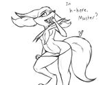  anthro braixen cute evilymasterful female nintendo pok&eacute;mon pussy sketch video_games 