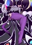  black_hair blonde_hair breakrabbit breasts censored fusion gen_7_pokemon long_hair lusamine_(pokemon) masturbation medium_breasts monster_girl multicolored_hair nihilego open_mouth pantyhose pointless_censoring pokemon pokemon_(game) pokemon_sm purple_legwear pussy solo spoilers streaked_hair tentacles ultra_beast very_long_hair 