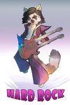  anthro clothed clothing fur guitar hair kardie lemur looking_at_viewer male mammal musical_instrument primate smile solo standing 