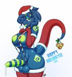  2016 anthro areola balls big_balls big_breasts big_penis black_hair breasts christmas clothing cum cum_drip dax daxzor dickgirl dragon dripping elbow_gloves english_text eyelashes gloves green_eyes green_nipples hair half-closed_eyes hat holidays humanoid_penis intersex inverted_nipples legwear looking_at_viewer markings navel nipples penis santa_hat simple_background solo stockings striped_penis text thick_bottom_lip vein white_background 