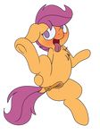  alpha_channel anus blush chest_tuft clitoris cub equine friendship_is_magic hair half-closed_eyes mammal mr_rottson my_little_pony open_mouth pegasus purple_eyes purple_hair pussy scootaloo_(mlp) solo tongue tongue_out tuft wings young 