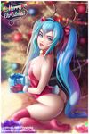  alternate_hair_color antlers artist_name ass bell bell_choker blue_hair blurry bow box breasts bunny_tail bunnysuit choker christmas_ornaments christmas_tree depth_of_field deviantart_username from_side fur-trimmed_gloves fur_trim gift gloves hair_bow hair_ribbon hatsune_miku holding holding_box holding_gift indoors leotard long_hair looking_at_viewer md5_mismatch medium_breasts merry_christmas olga_narhova parted_lips patreon_username red_bow red_choker red_gloves red_legwear red_leotard red_ribbon ribbon sitting snowflake_print solo tail teeth thighhighs very_long_hair vocaloid wariza watermark web_address 