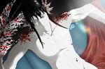  ace anthro bishie bishounen black_hair bright cel_shading chulajachi digital_media_(artwork) eatenribs fish hair koi male marine nude pale solo video_games white_skin yellow_eyes 