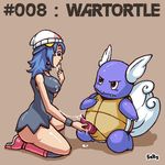  :&lt; anthro blue_hair cum dawn dawn_(pok&#233;mon) duo female hair handjob human interspecies male mammal nintendo penis pok&#233;mon pok&#233;philia pokemon selty sex straight unimpressed video_games wartortle 