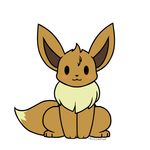  3_toes :3 accell all_fours ambiguous_gender animated blinking blush brown_fur chest_tuft cute eevee feral fur nintendo pok&eacute;mon sitting solo tailwag toes tuft video_games 