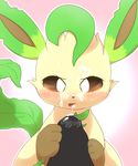  3_toes 3sthrees ambiguous_gender blush brown_eyes brown_nose brown_paws censored cum cum_in_mouth cum_inside cum_on_face cum_on_tip eeveelution fur handjob leafeon male male/ambiguous nintendo pok&eacute;mon saliva sex tan_fur toes video_games 