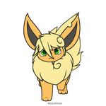  3_toes accell all_fours ambiguous_gender animated blinking chest_tuft cute eeveelution feral flareon fur green_eyes looking_at_viewer nintendo orange_fur pok&eacute;mon solo tailwag toes tuft video_games walking 