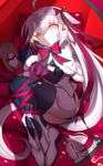  bondage christmas fate/grand_order jeanne_d&#039;arc_alter_santa_lily paperfinger thighhighs 