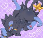  &lt;3 3_toes amber_eyes blue_fur chest_tuft eyes_closed female feral feral_on_feral fur kiriya licking luxray male male/female nintendo open_mouth pawpads pink_nose pok&eacute;mon pussy_juice sex spread_legs spreading toes tongue tongue_out tuft video_games 