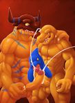  abs agumon anthro anthrofied bald balls biceps claws cum cum_on_penis cum_on_tongue cumshot digimon dinosaur ejaculation erection fellatio greymon group group_sex horn kittikary licking male male/male manly muscular nude open_mouth oral orgasm pecs penis saliva sex sharp_claws sharp_teeth size_difference smile standing teeth threesome tongue tongue_out vein veiny_penis 