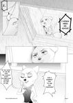  anthro black_and_white canine clothed clothing comic cynthia_walker disney duo english_text fox fur jack_savage lagomorph mammal monochrome phone rabbit rem289 text zootopia 