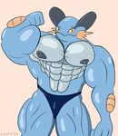  abs amphibian axolotl biceps clothing flexing muscular nintendo pecs pok&eacute;mon salamander scruffymusk shiny speedo swampert swimsuit video_games 