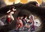  anal avian bestiality buttplug domination female female_domination female_on_anthro feral grimm grinding group group_sex on_top oral penis raven_(rwby) ruby_rose rwby sex sex_toy size_play teasing threesome weiss_schnee witchofavalon 