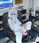  2016 anthro blush breasts female gothbunnyboy ketzio11 mammal masturbation mouse nipples office pussy rodent sex solo tail_sex vaginal vaginal_masturbation 