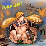  abdominal_bulge cephalopod clothing crotch_belly digestion english_text eyes_closed fear female female_pred female_prey footwear ink marine metalforever neck_bulge nintendo oral_vore saliva shirt shoes shorts sketch splatoon splattershot squid squid_girl stomach_noises swallowing tank_top team_killer text video_games vore what_are_those 