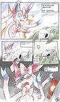  arthropod blush comic cute_charm disgusted duo eeveelution female fight harden horrified insect male nincada nintendo pok&eacute;mon safe scratch shocked sylveon the-overfiend video_games 