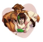  anthro breasts canine duo epke feline female fur hair male mammal nintendo nintendo_ds nude open_mouth smile video_games 