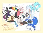  alolan_dugtrio black_hair blue_hair cute female hair hug human lurantis lycanroc male mammal marine nintendo pinniped pok&eacute;mon popplio primarina salazzle seal toucannon video_games 