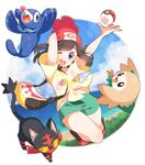  female_protagonist_(pokemon_sm) litten pokemon pokemon_sm popplio rowlet yupiteru 