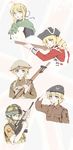  aiming alternate_costume american_revolution annotated artoria_pendragon_(all) assault_rifle avril_bradley bayonet blonde_hair blue_eyes blue_ribbon bolt_action british brodie_helmet color_connection darjeeling drill_hair england fate_(series) flag flag_background girls_und_panzer gosick green_eyes gun hair_color_connection hair_ornament hair_ribbon hairpin hat helmet highres history holding holding_gun holding_weapon knight l85 l85a1_(upotte!!) long_hair longmei_er_de_tuzi looking_at_another mahou_shoujo_madoka_magica military military_uniform multiple_girls musket ribbon rifle saber salute short_hair sleeves_rolled_up smile soldier tomoe_mami trait_connection tricorne twin_drills uniform union_jack united_kingdom upotte!! upper_body weapon world_war_i world_war_ii yellow_eyes 