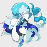  ambiguous_gender black_hair blue_eyes blue_hair clothed clothing hair human male mammal marine nintendo pinniped pok&eacute;mon primarina seal sun_(pok&eacute;mon) video_games 