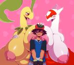  2018 anthro anthrofied ash_ketchum bayleef belly big_breasts black_hair blush breasts clothed clothing digital_media_(artwork) female flora_fauna group hair hat hi_res huge_breasts huge_hips human human_on_anthro interspecies larger_female latias legendary_pok&eacute;mon male male/female male_on_anthro mammal navel nintendo nipples nude open_mouth overweight overweight_female plant pok&eacute;mon pok&eacute;mon_(species) red_eyes simple_background size_difference smaller_male sssonic2 sweat thick_thighs tongue video_games voluptuous wide_hips yellow_eyes 