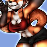  azzieworks breasts bulge canine dickgirl fox herm intersex mammal rena_the_vixen selfie standing 