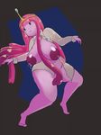  2016 adventure_time areola big_breasts breasts cartoon_network female huge_breasts inverted_nipples lactating milk mostly_nude nipples penlink princess_bubblegum solo 