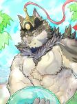  abs anthro canine male mammal pecs pikaqoo tattoo temujin tokyo_afterschool_summoners video_games wolf 