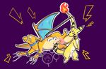  &lt;3 ampharos animal_genitalia ballbusting balls bound charizard claw_marks claws clenched_teeth cock_and_ball_torture collar duo electric electricity electrocution feral fire flaming_tail forced lightning_bolt male male/male mammal membranous_wings nintendo ouch pain pok&eacute;mon purple_background restrained rope rope_bondage scalie semi-anthro sheath simple_background tears teeth video_games whack wings yiffy1234 