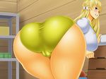  1girl ass blonde_hair breasts huge_ass kawanuma_uotsuri large_breasts long_hair looking_back 