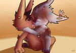  anthro duo embrace erection eyes_closed french_kissing furfit humanoid_penis kissing league_of_legends leaning leaning_back male male/male mammal milo_(furfit) on_lap partially_retracted_foreskin penis piercing precum precum_string rin_(mightymightyena) signature uncut video_games yordle 