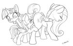  2016 aged_down anatomically_correct anatomically_correct_pussy animal_genitalia animal_pussy apple_bloom_(mlp) black_and_white caboni32 cub cutie_mark dock equine equine_pussy eyes_closed female female/female feral fluttershy_(mlp) friendship_is_magic group hair horn long_hair mammal monochrome my_little_pony open_mouth oral pegasus pussy rainbow_dash_(mlp) sex twilight_sparkle_(mlp) unicorn wings young 