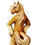  2015 anthro biped blonde_hair branston brown_eyes brown_fur digital_media_(artwork) distracting_watermark equine fur hair hands_on_hips horse long_hair looking_at_viewer looking_back male mammal multicolored_fur nude portrait rear_view signature simple_background snout solo stefi_heartlilly tasteful_nudity three-quarter_portrait two_tone_fur watermark white_background yellow_fur yellow_tail 